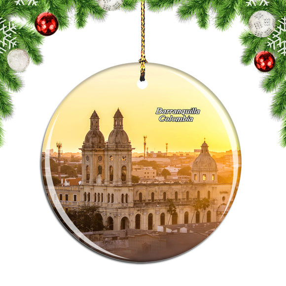 Colombia Barranquilla Christmas Ornament