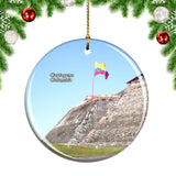 Colombia Cartagena Castle Christmas Ornament