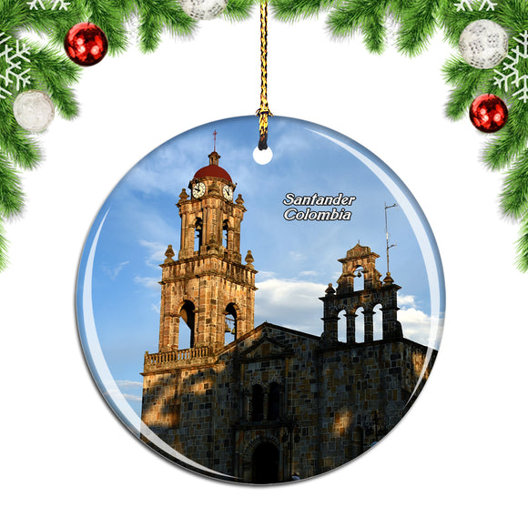 Colombia Santander Church Christmas Ornament