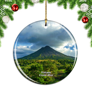 Costa Rica Volcano Christmas Ornament