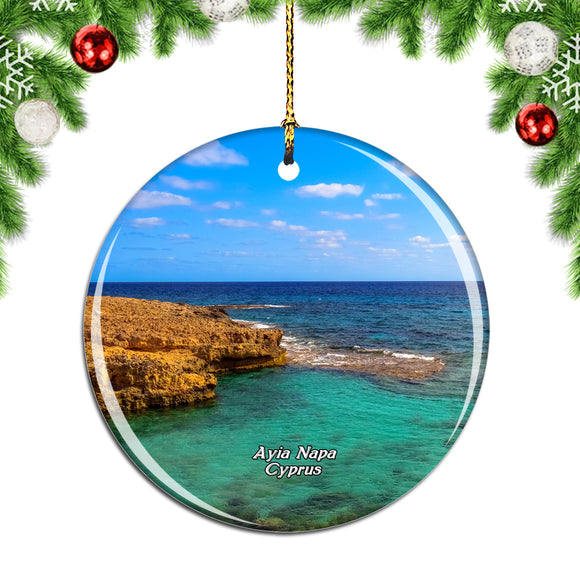 Cyprus Ayia Napa Blue Lagoon Christmas Ornament