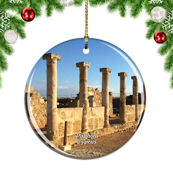 Cyprus Paphos Christmas Ornament