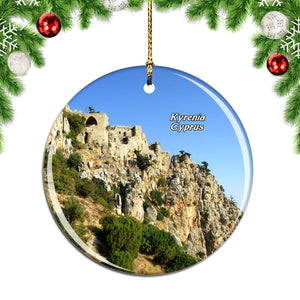 Cyprus Saint Hilarion Castle Kyrenia Christmas Ornament