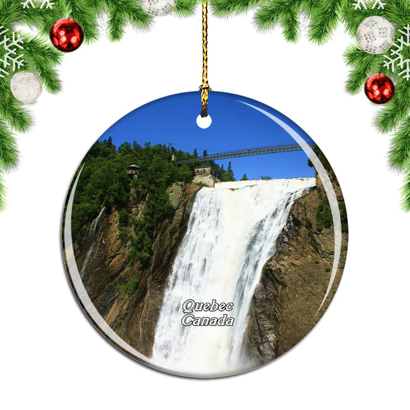 Canada Montmorency Falls Quebec Christmas Ornament