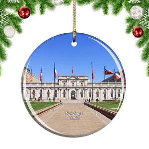 El Salvador Moneda Palace Santiago Chile Christmas Ornament