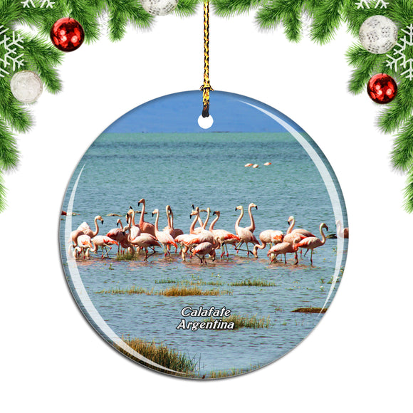 Flamingo Patagonia Calafate Argentina Christmas Ornament