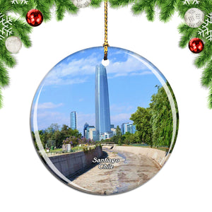 Grand Santiago Tower Chile Christmas Ornament