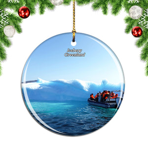 Greenland Denmark Iceberg Christmas Ornament