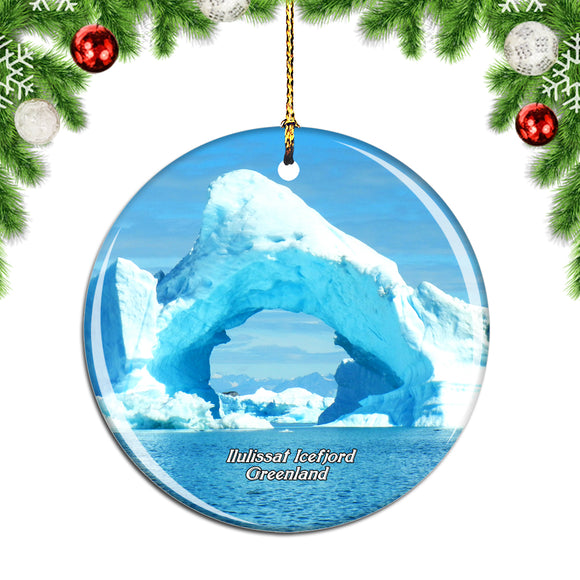 Greenland Denmark Ilulissat Icefjord Christmas Ornament