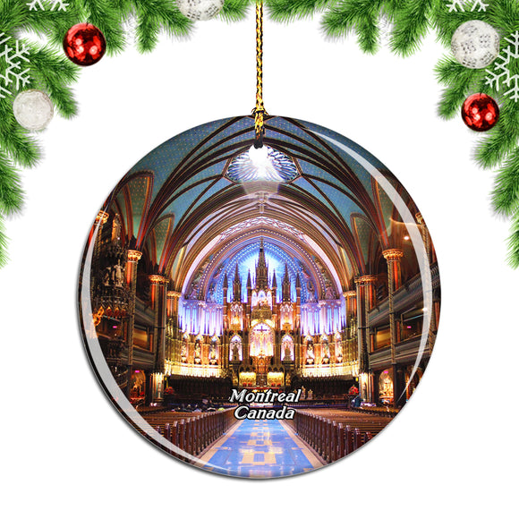 Canada Notre-Dame Basilica Montreal Christmas Ornament