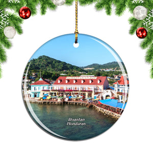 Honduras Roatan Port Christmas Ornament