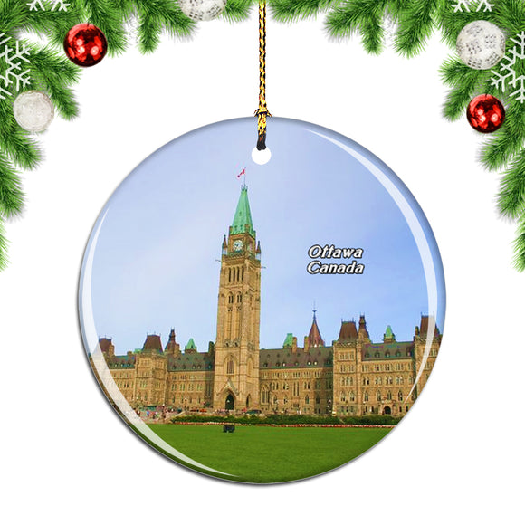 Canada Parliament Hill and Buildings Ottawa Christmas Ornament