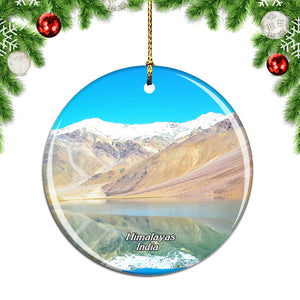 India Himalayas Lake Christmas Ornament