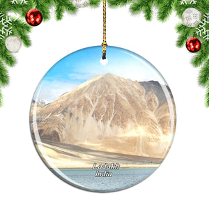 India Ladakh Lake Christmas Ornament