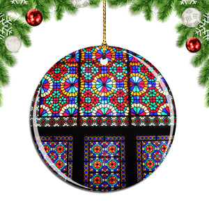 Iran Yazd Windows Christmas Ornament