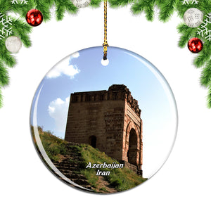 Iran Zahhak Castle Azerbaijan Christmas Ornament