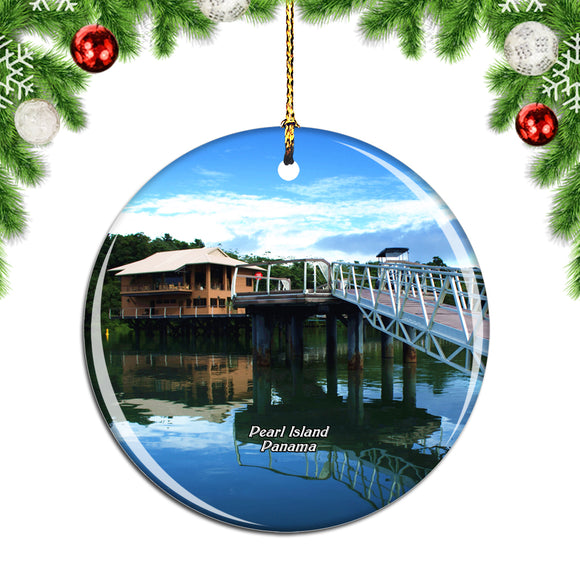 Island Pearl Panama Christmas Ornament