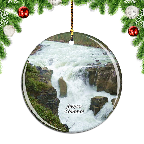 Canada Sunwapta Falls Jasper Christmas Ornament