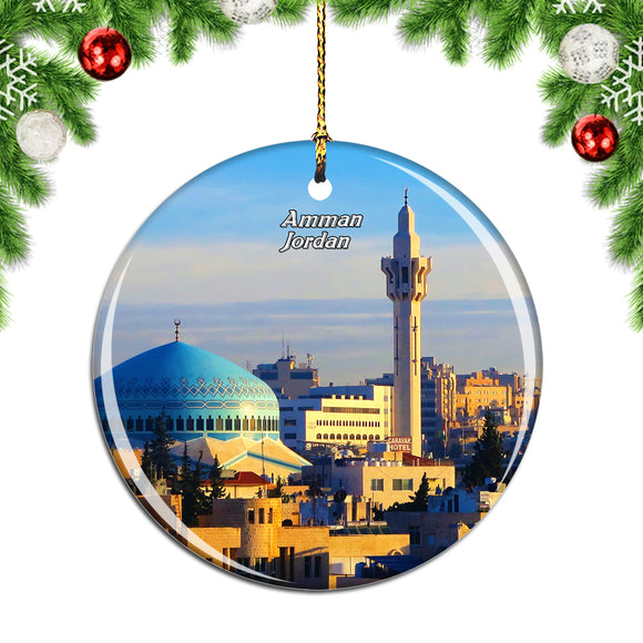 Jordan King Abdullah I Mosqu Amman Christmas Ornament