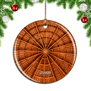 Jordan Roof Wooden Christmas Ornament