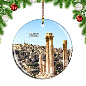 Jordan Temple Of Hercules Amman Christmas Ornament