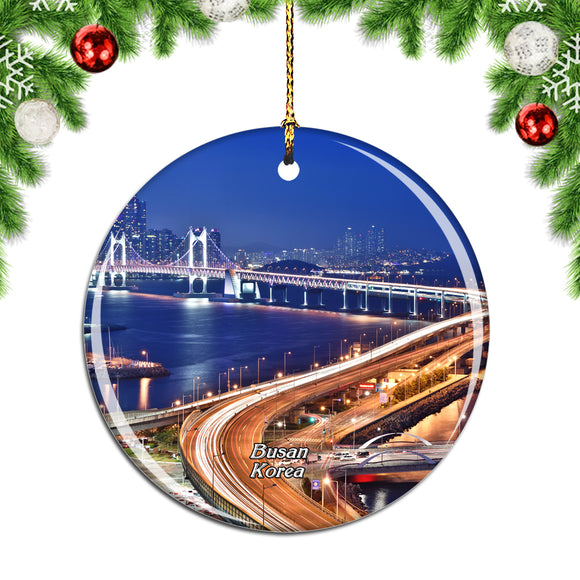 Korea Bridge Busan Gwangan Bridge Christmas Ornament