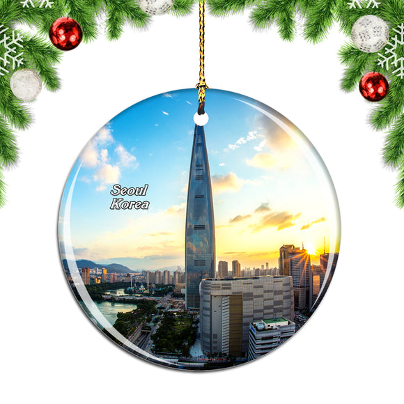 Korea Lotte World Tower Seoul Christmas Ornament