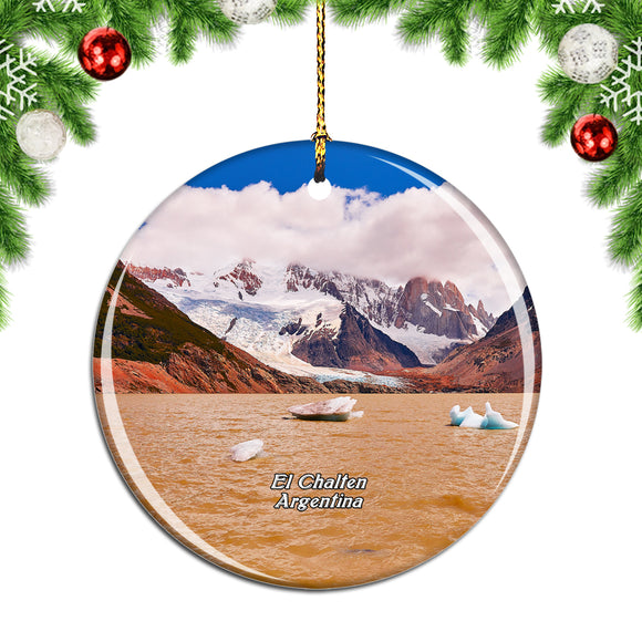 Laguna Torre El Chalten Argentina Christmas Ornament