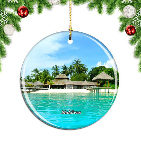 Maldives Coconut Tree Christmas Ornament