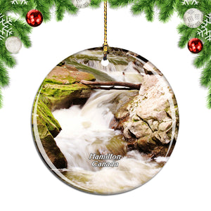 Canada Waterfalls Hamilton Christmas Ornament