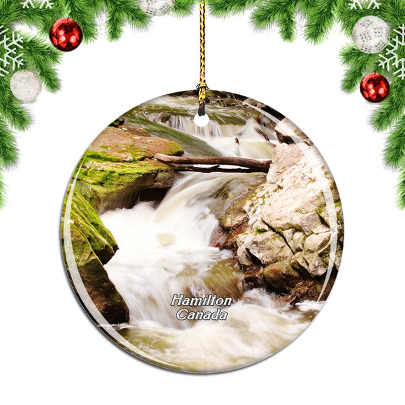 Canada Waterfalls Hamilton Christmas Ornament