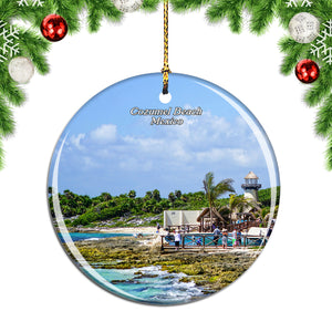 Mexico Cozumel Beach Christmas Ornament