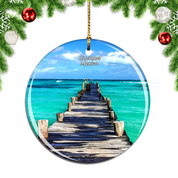 Mexico Paradise Beach Cozumel Christmas Ornament