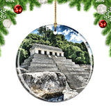 Mexico Pyramid Palenque Christmas Ornament