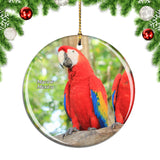 Mexico Scarlet Macaw Christmas Ornament