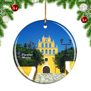 Mexico Yucatan Church Christmas Ornament