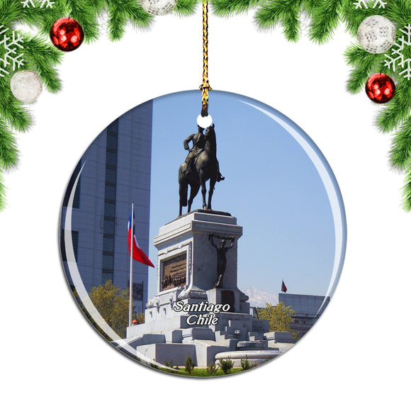 Monument General Baquedano Santiago Chile Christmas Ornament