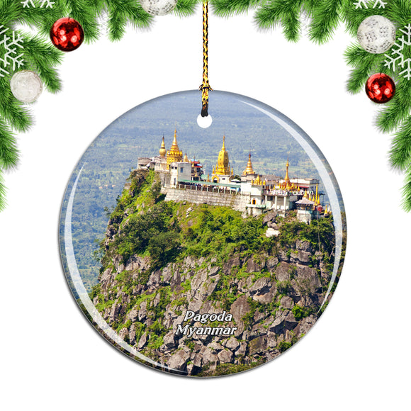 Myanmar Pagoda Christmas Ornament