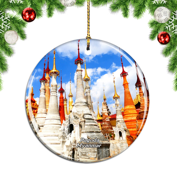 Myanmar Pagoda Christmas Ornament