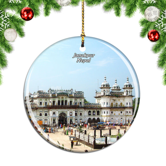 Nepal Janaki Temple Janakpur Christmas Ornament