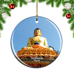 Nepal Kathmandu Buddha Christmas Ornament