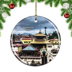 Nepal Pashupatinath Temple Kathmandu Christmas Ornament