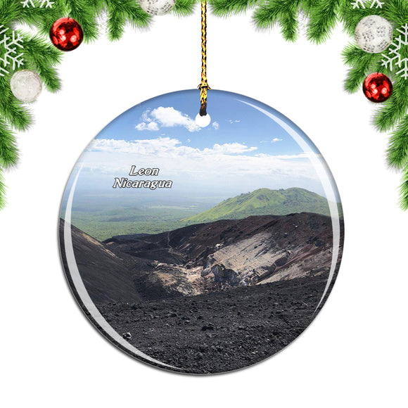 Nicaragua Cerro Negro Volcano Leon Christmas Ornament