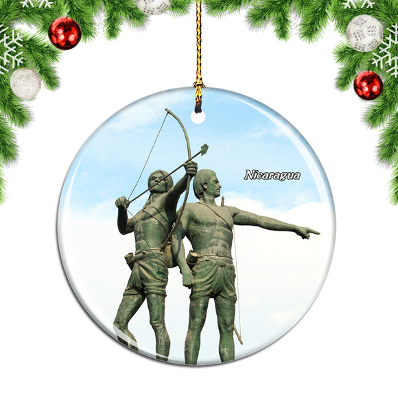 Nicaragua Statue Christmas Ornament