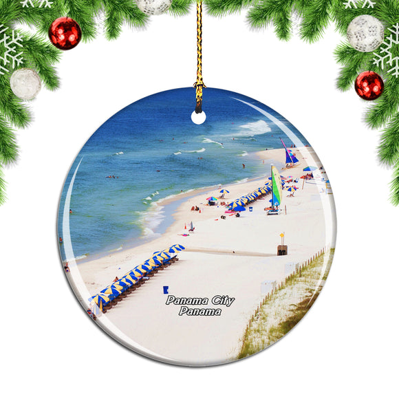 Panama City Beach Panama Christmas Ornament