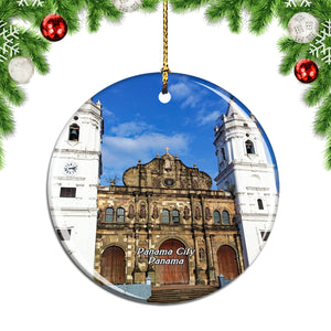 Panama City Cathedral Panama Christmas Ornament