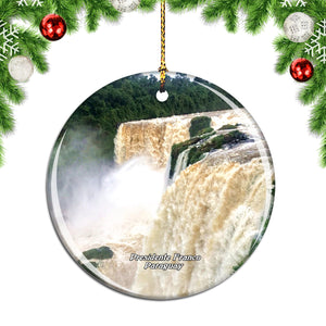 Paraguay Presidente Franco Waterfall Christmas Ornament