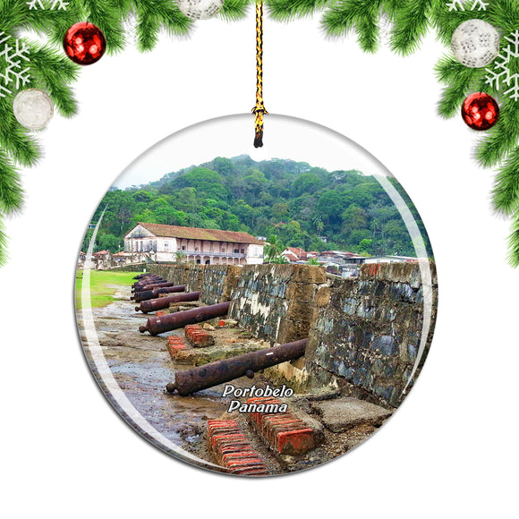 Portobelo San Lorenzo Fort Ruin Panama Christmas Ornament