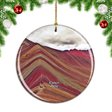 Rainbow Mountain Andes Cusco Peru Christmas Ornament