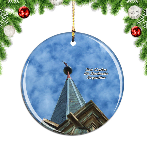 San Carlos De Bariloche Cathedral Argentina Christmas Ornament